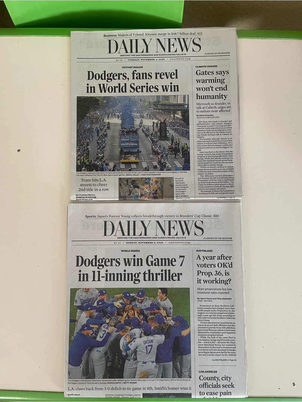 Los Angeles Daily News papers